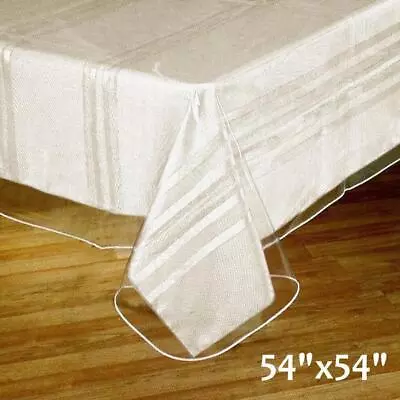 Clear Plastic Vinyl 54x54  TABLECLOTH Protector Table Cover Wedding Party SALE • $7.05