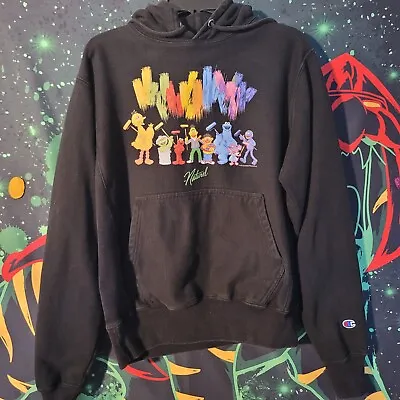Sesame Street Naturel Colab CHAMPION Reverse Weave Hoodie Size S Pride Character • $20