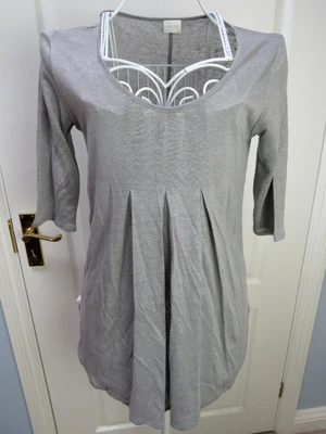 £24 • Buy BNWT Grey Poetry Pure Linen Sweater Jumper Tunic Top UK 8 Fine Knit Designer