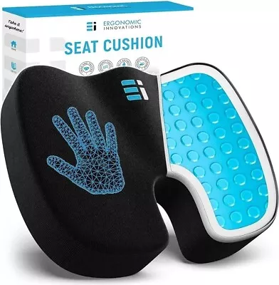 ERGONOMIC INNOVATIONS Gel Seat Cushion For Office ChairGel Enhanced Memory Foam • £22.99