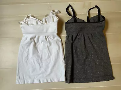 BRAVADO Basics White Gray Lot Of 2 Maternity Nursing Cami Tank Tops Size Small • $13