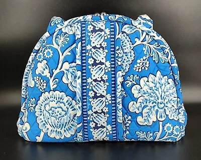 Vera Bradley Eloise Blue Lagoon Print Shoulder Bag Purse Kiss Lock & Magnetic  • $45