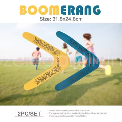 AU Stock Boomerang V Shaped Frisbee Outdoor Toy Kids Beach Fun  31.8x24.8cm • $4.99