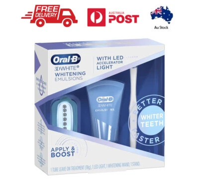 $29.90 • Buy Oral B 3D White Whitening Emulsions LED Kit 18g | Au Stock