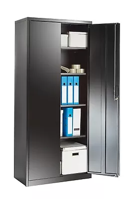 Metal Storage Cabinet 71  2-Door Office Files Garage Workshop Tools 4-Shelf Unit • $199