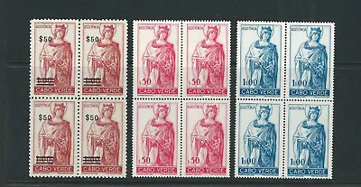 CAPE VERDE 1949 POSTAL TAX Stamps MADONNA (Scott RA6-RA8 3 Values) VF MNH Blks   • $20.40