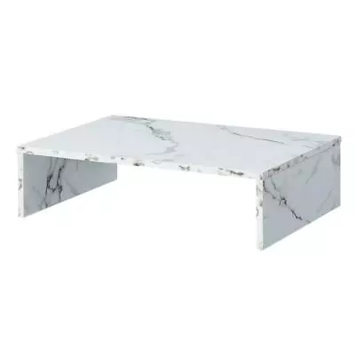 Convenience Concepts Designs2Go Small TV/Monitor Riser In White Faux Marble Wood • $36.94