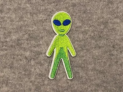 Green Alien Embroidery Iron/Sew On Patch UFO Space Mars Planet Star Sky  • $4.80