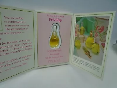 Privilege Perfume Introductory Sample MACY'S Dept. Store NEW YORK • $28.48