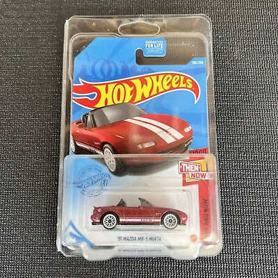 Hot Wheels 2021 Treasure Hunt '91 Mazda MX-5 Miata Red White Stripes Variation • $24.95