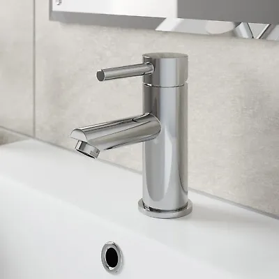 £20.97 • Buy Modern Chrome Bathroom Sink Twin Taps Bath Filler Shower Mixer Basin Mini Mixer