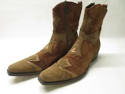 Ultra-rare MARK NASON Brown Suede Rocker Boots Model 67267  Dallas  US 8.5 D I54 • $199.50