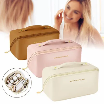 Large Capacity Toiletry Cosmetic Vanity Storage Pouch Travel Make-Up Cases & Bag • £5.69