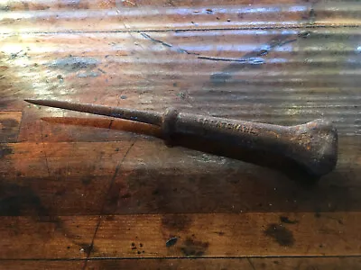 Vintage Antique Primitive All Metal Handled Scratch Awl Punch Tool • $27.95