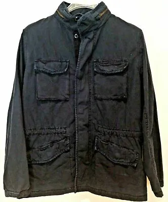 Gap Men's Navy Blue Military Jacket With Hidden Hood $128.00 Sz Medium Bnwt • $89.99
