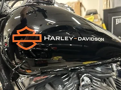 (2) Harley Davidson Tank Decals Stickers Fits Dyna Sportster Street Glide • $17.99