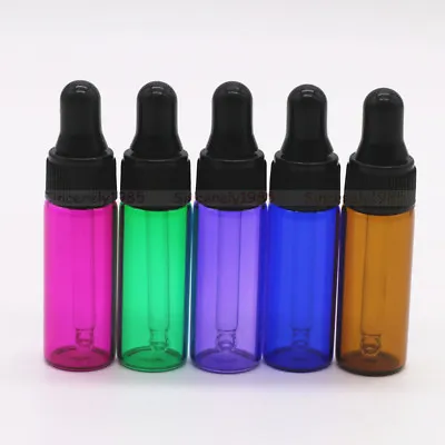 1/2/3/5ml Glass Dropper Bottle Ear Eye Drop Pipette Essential Oils Reagent Serum • $7.09
