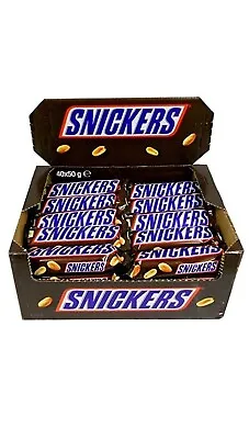 SNICKERS CHOCOLATE BARS FULL BOX OF 40x50g BARS.Best OFFER. DATE :9/2024 FRESH • £24.99