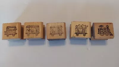 Judith Moffatt Rubber Stamp Kidstamps 1987 Circus Train Set 5 Stamps • $25