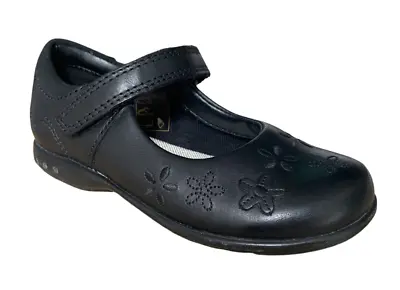 New Clarks Toddler Girls BREENA TOES PRE Black Leather School Shoes  • £12.99