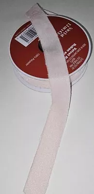 Pink Blush Velvet Ribbon 7/8  Wide X 5 Yards Raw Edge Celebrate It Sew Crafting • $10.99