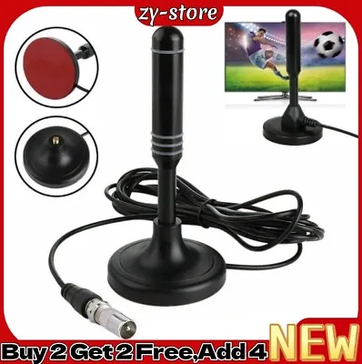 UK Best Portable TV Magnetic HD Freeview Aerial DAB/FM Indoor Outdoor Ariel • £6.81
