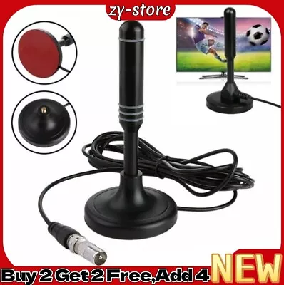 UK Best Portable TV Magnetic HD Freeview Aerial DAB/FM Indoor Outdoor Ariel • £6.34