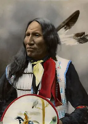 £3.99 • Buy Native American Indian Sioux Chief Strikes With Nose 1899 Poster Art Print A3 A4