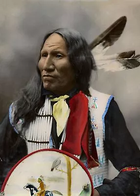 Native American Indian Sioux Chief Strikes With Nose 1899 Poster Art Print A3 A4 • £4.30