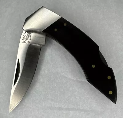 LAKOTA FALCON Vintage Lockback Black Folding Knife Sei Kanemotsu Seki Japan 80s • $99.95