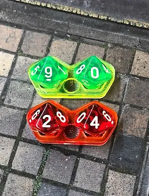 Wargames D10 Wound Tracker. Multiple Colour Options. Pack Of 2 With Dice. • £8.99