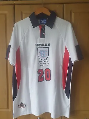 £35 • Buy England Owen #20  1998 France  World Cup Home Football Shirt Mens XL