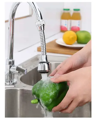 Flexible Faucet Extender 360° Bendable Sink Tap Spray Head Attachment Kitchen • £3.49
