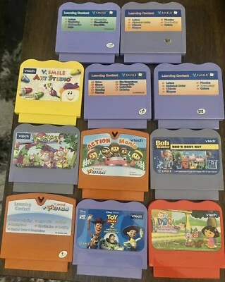 $24.95 • Buy Lot Of 11 VTech V Smile Learning System Video Games Cartridges V Motion