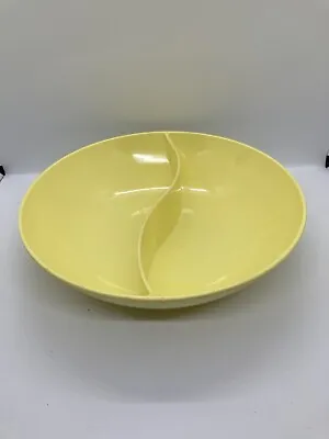 Vintage Windsor MELMAC Round Yellow Divided Serving Bowl 9 1/4” Diameter • $15