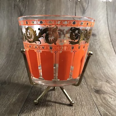 Vintage MCM Cera Glass Ice Bucket With Stand Barware  • $30