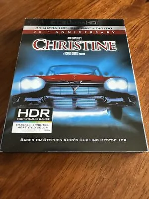 CHRISTINE ~ 4K Ultra HD + Blu-ray + Rare OOP Slipcover !!! • $39.99