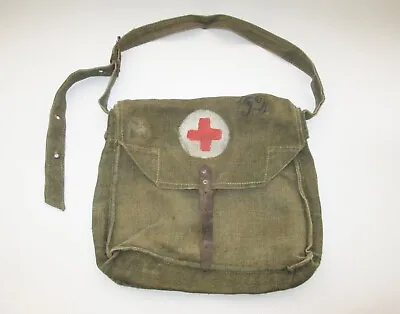 Ww2 Wwii Vintage Antique Combat Red Cross First Aid Military Field Canvas Bag • $39.99