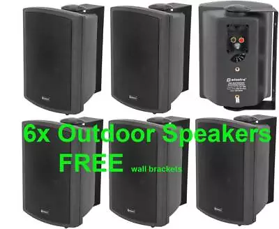 6x Weatherproof InOutdoor 130w 100v8ohms Garden Speakers INC Wall Mounts 95... • £379.99