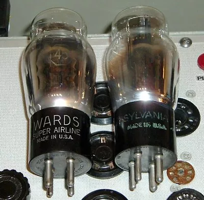 2 Sylvania 45 Triode Tubes Hickok Test Vg & Gm Matched 1700 1850 Micromhos • $189.99