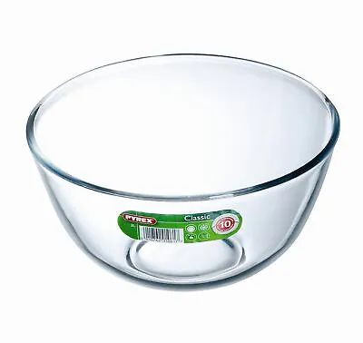 £8.99 • Buy Pyrex Glass Mixing Bowl 3L Fridge Microwave Dish Storage Ovenproof Baking Cook