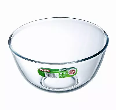 Pyrex Glass Mixing Bowl 3L Fridge Microwave Dish Storage Ovenproof Baking Cook • £8.99