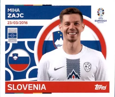 Topps EURO EM 2024 Sticker SVN 13 - Miha Zajc • $1.06