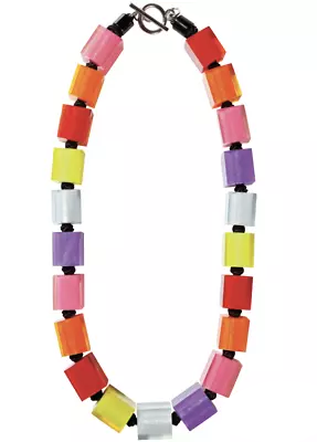 Zsiska Colourful Cubes Spectrum Necklace • $150