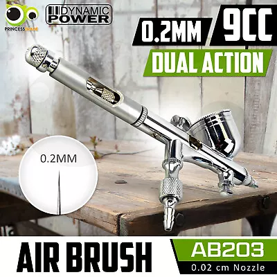 Airbrushes Dual Action Spray Gun Kit 0.2 Air Brush Beauty Paint Art Cake Tattoo • $46.90