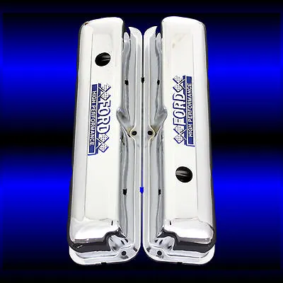 Valve Covers 352 360 390 427 428 Chrome For FE Ford Engines With Ford Emblems • $94.99