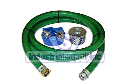 PVC Green Standard Suction Hose | 2  X 20 FT | Pin Lug Kit | 100' Blue | FS • $214.10