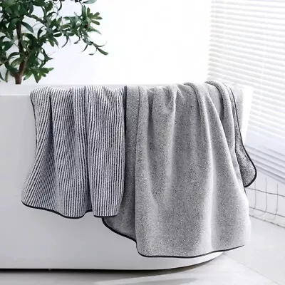 Bamboo Charcoal Fiber Bath Towel Microfiber Sports Towel Shower Absorb Water • $17.99