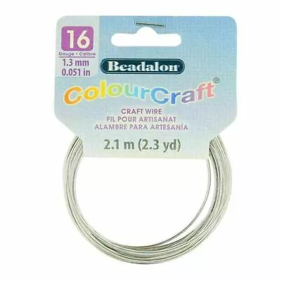 ColourCraft Wire 16 Gauge (1.29 Mm) Silver Colour • £6.99
