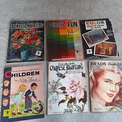 How To Draw & Paint Series  X 6 Books Vintage Magazine Walter T Foster Joblot  • £27.94